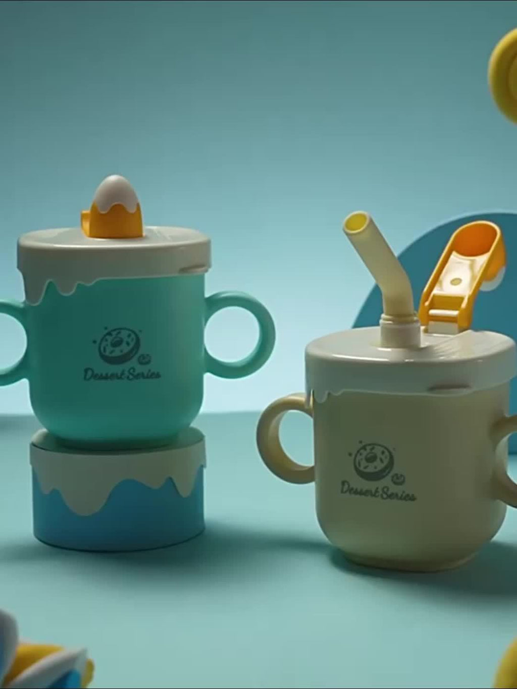 Double-Handle Sippy Cup with a 316 Stainless Steel Liner and Flip-Top Straw Lid for Everyday Drinks