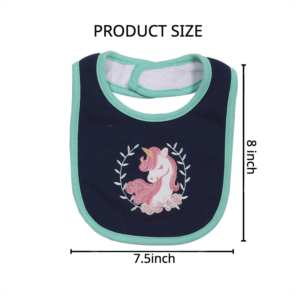 Cotton Baby Bibs in Five-Piece Cartoon Sets with Adjustable Neck Fastenings for Feeding and Daily Changes