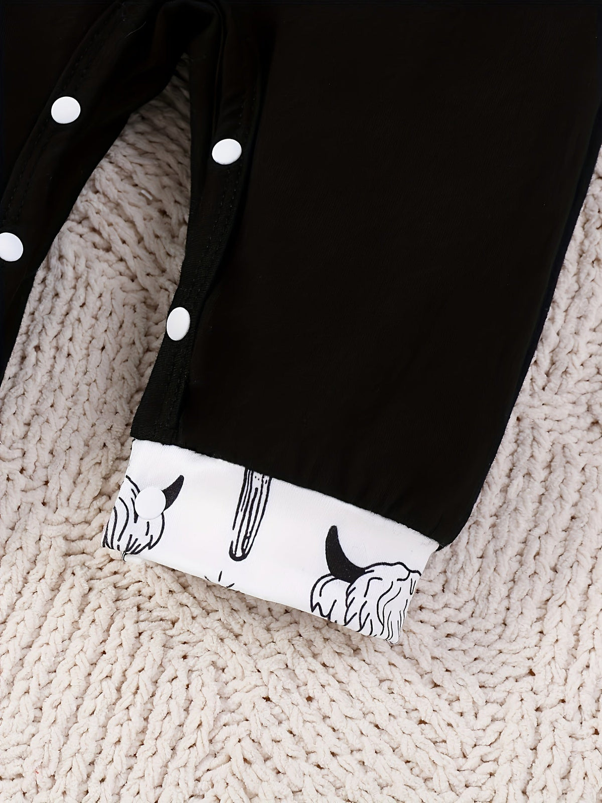 Baby Boy Cow Print Bodysuit and Black Overalls Set with Mama's Little Man Lettering in Size 12-18 Months