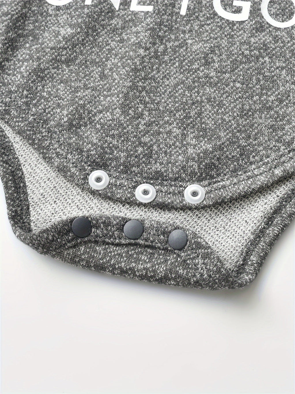 Baby Boys' Grey Hooded Bodysuit and Pants Set with Mama Lettering and Black White Striped Trim