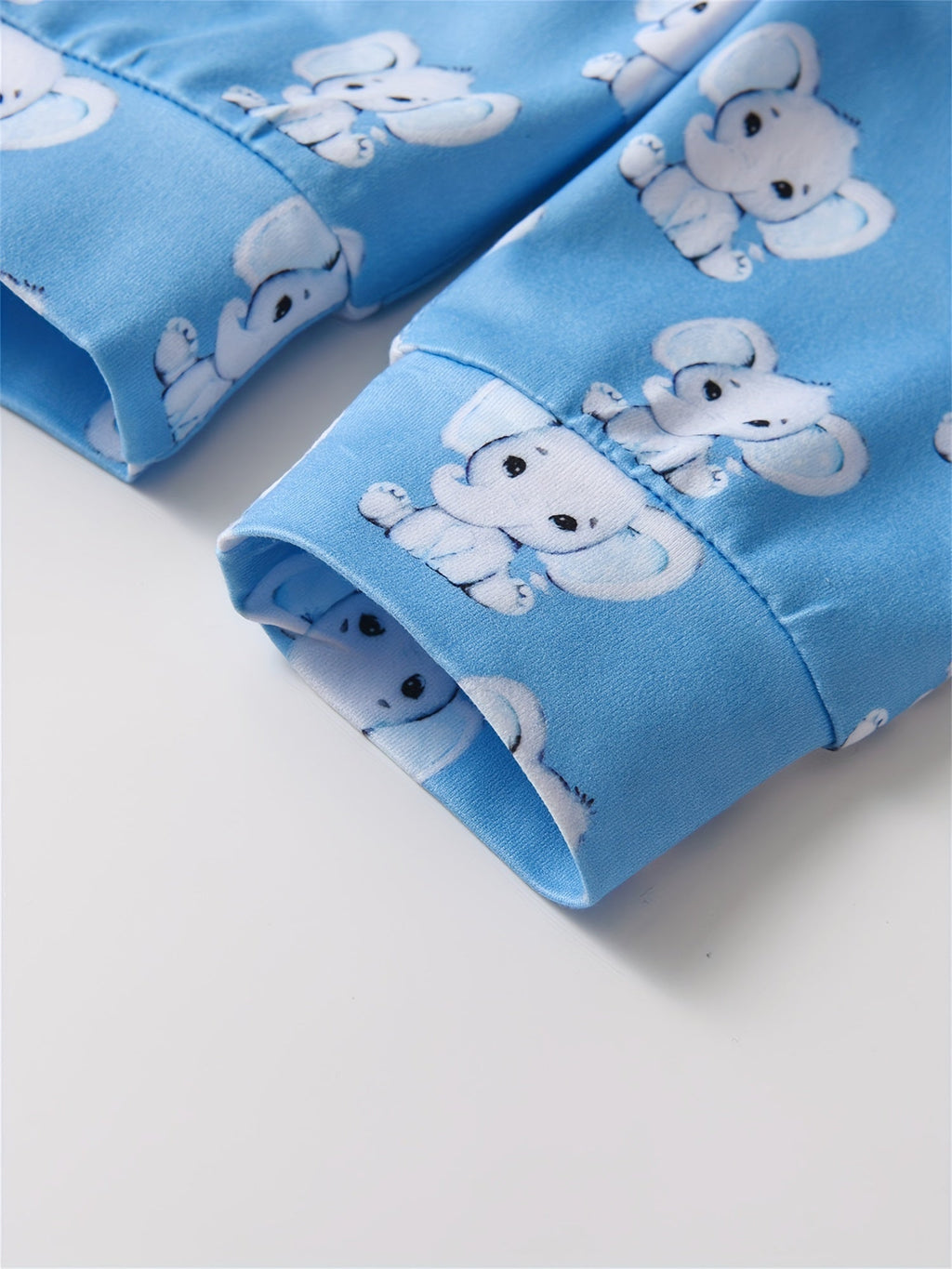 Baby Boys' Elephant Bodysuit, Pants and Hat Set in Blue and White with a Mama's Little Peanut Graphic