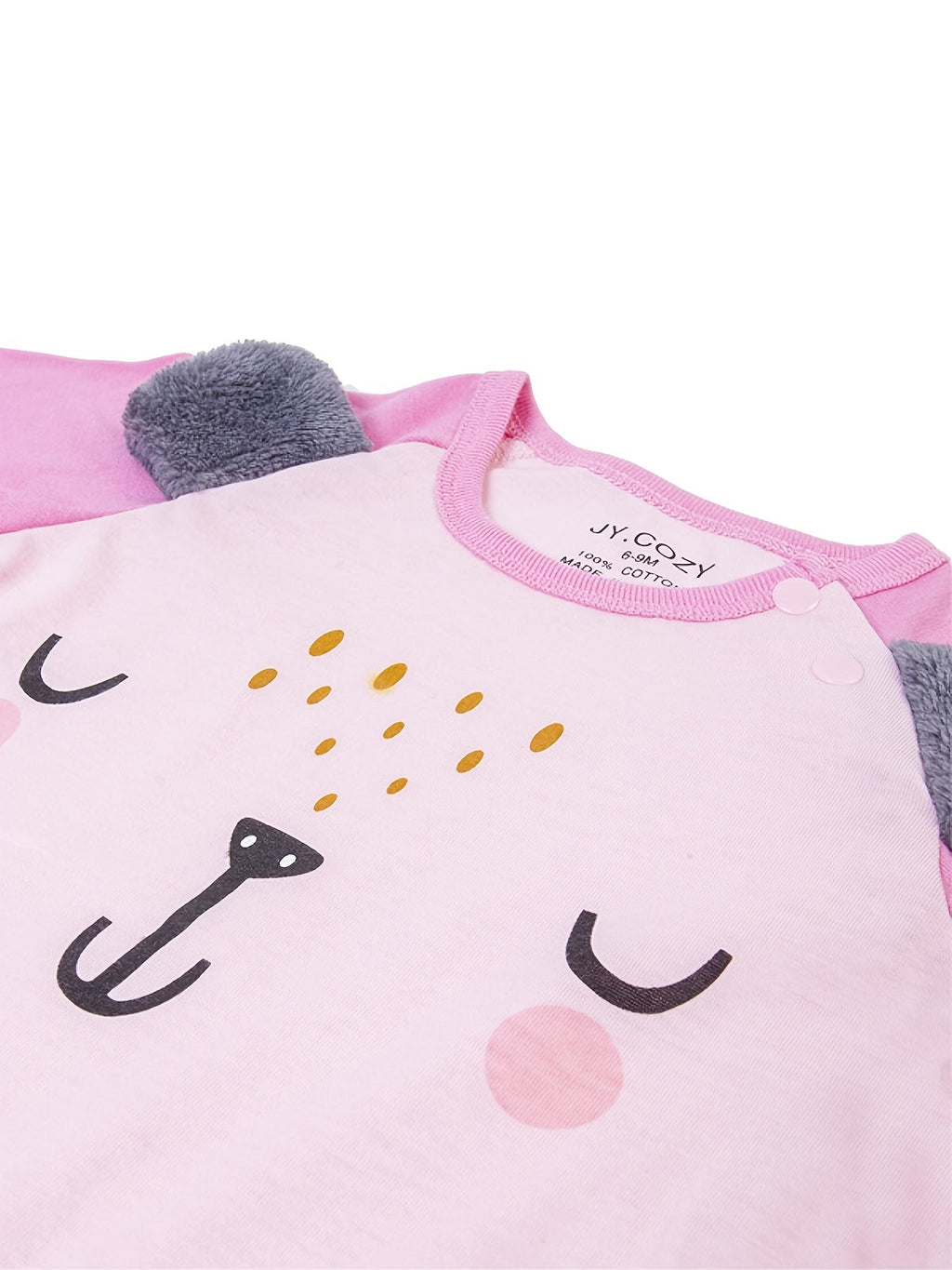 Baby Girls' Footed Rompers 4-Pack with Long Sleeves and Mixed Floral Animal Prints for Everyday Dressing