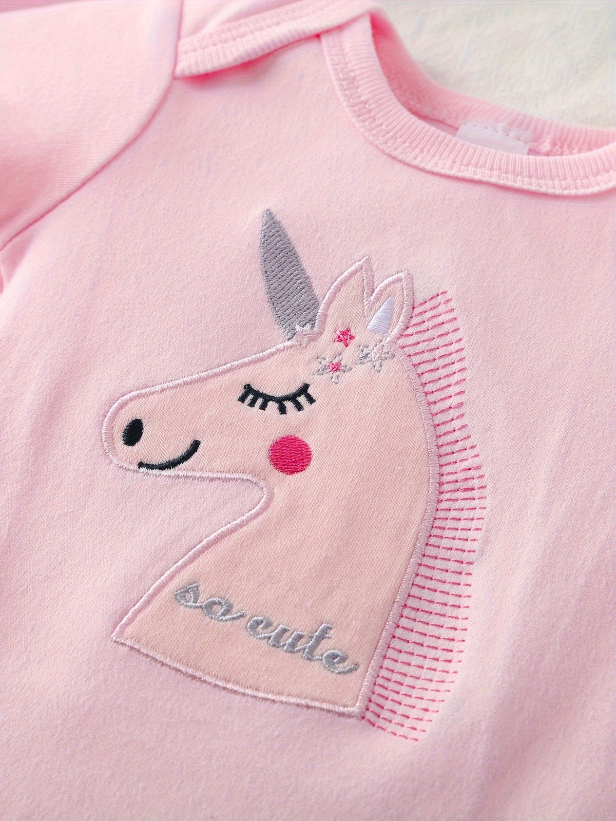 Baby Short Sleeve Bodysuits 5-Pack with Unicorn or Vehicle Prints and Crotch Snaps for Daily Changes