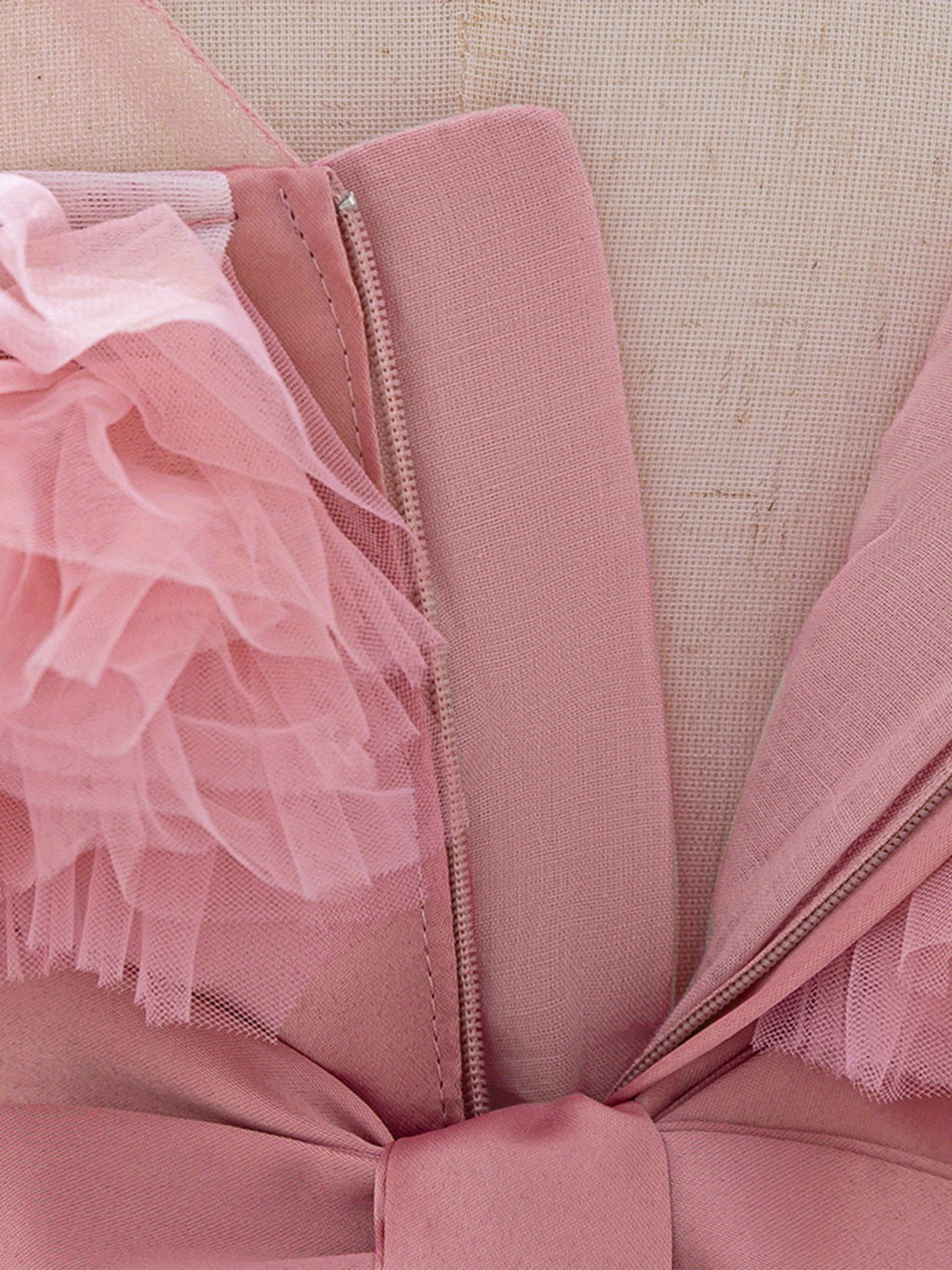 Baby Girls' Pink Tulle Party Dress with Sequin-Trimmed Tiers and a Back Bow for Birthday Celebrations