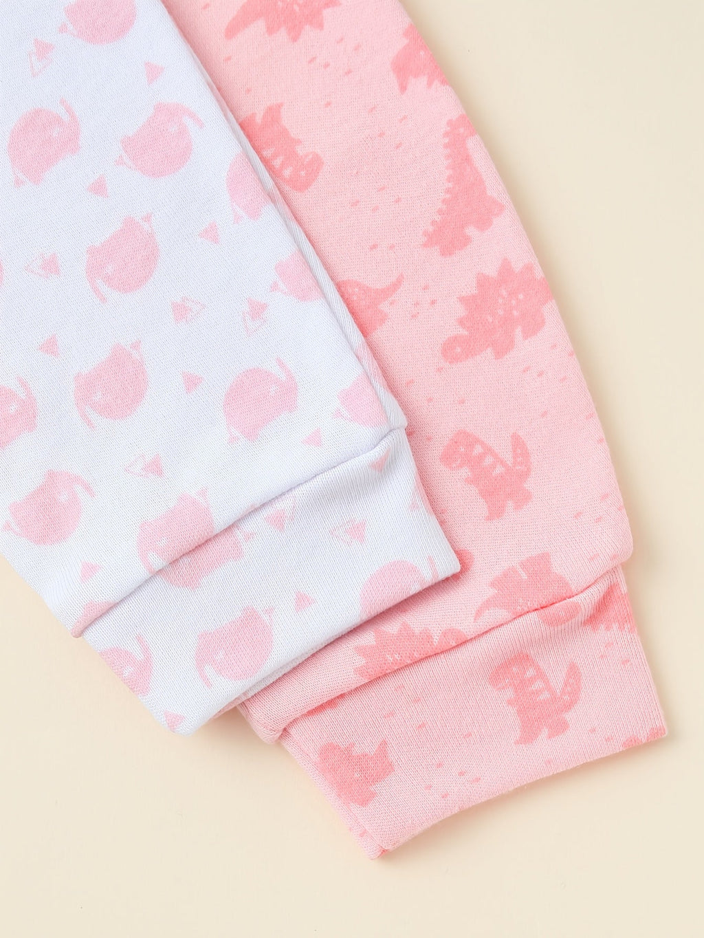 Baby Girl Pants Ten Pack in Pastel Colors with Animal Prints and Cuffed Ankles for Everyday Outfit Changes