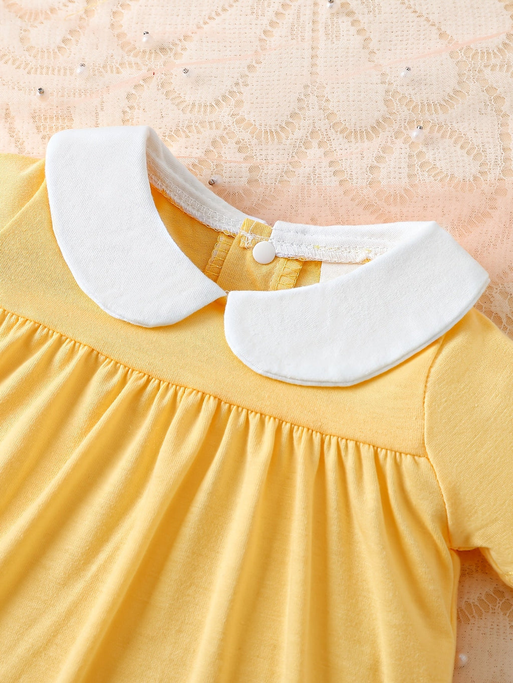 Baby Girl Collared Dresses Three Pack with Floral Butterfly and Solid Designs for Everyday Outfits