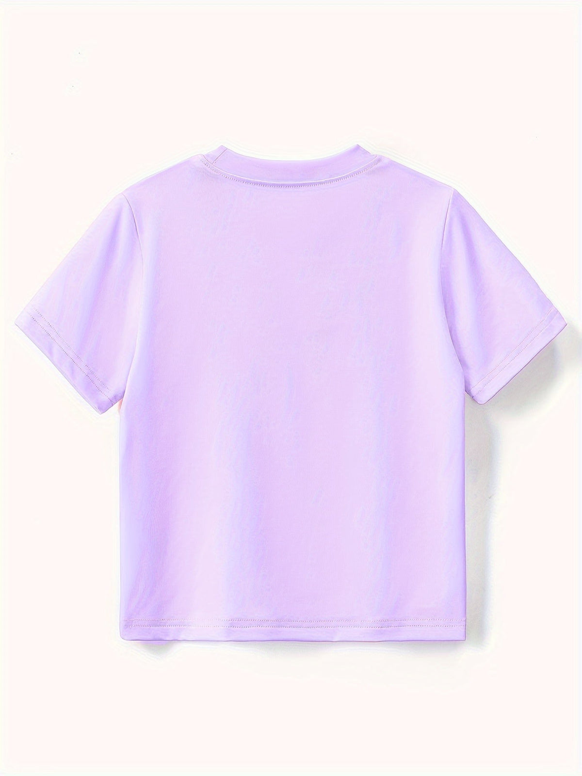 Girls' God Says I Am Graphic T-Shirt with Colorful Nature Motifs and Short Sleeves for Casual Everyday Wear
