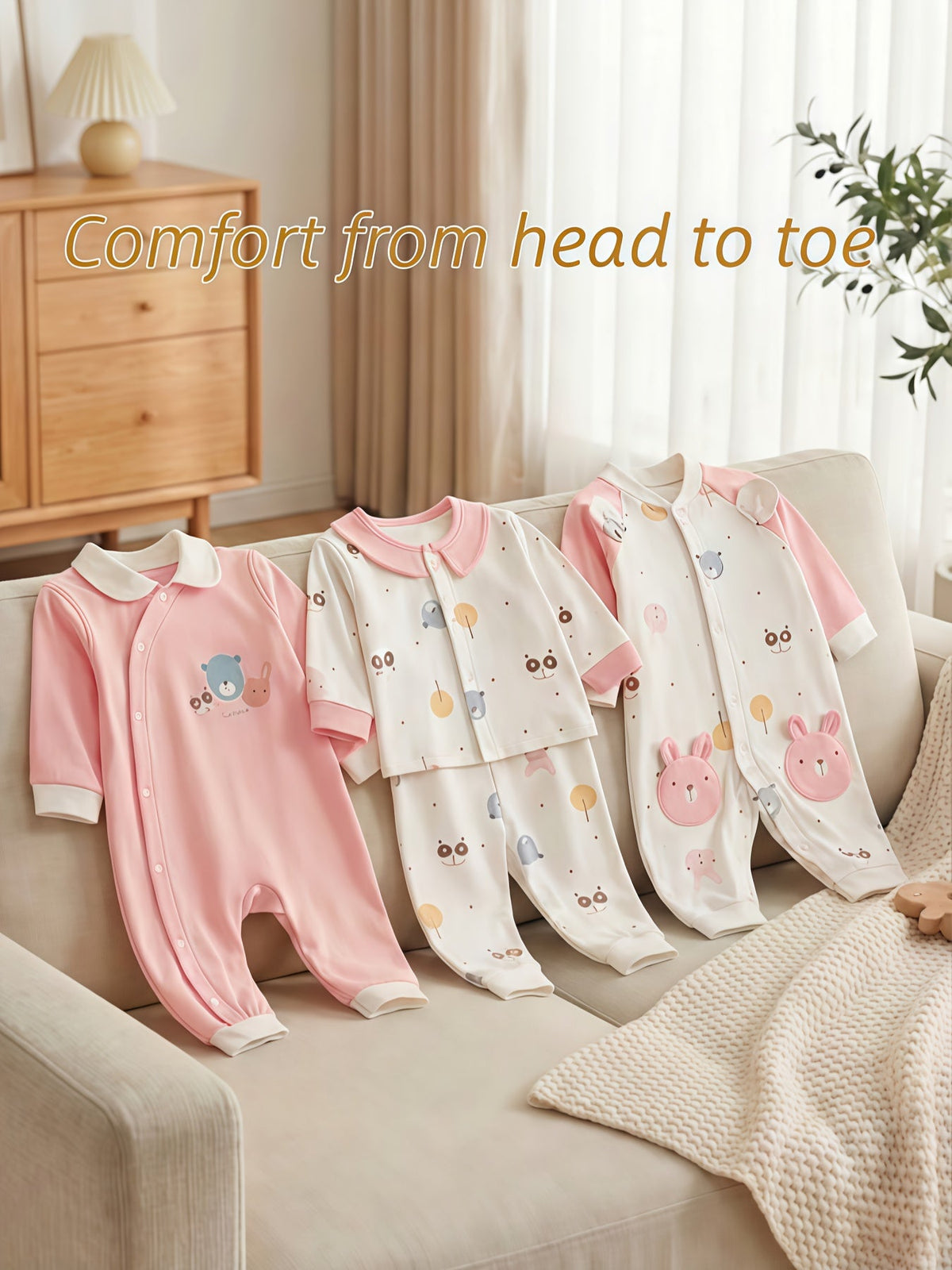 Baby Girls Outfit Set - 22-Piece Long Sleeve