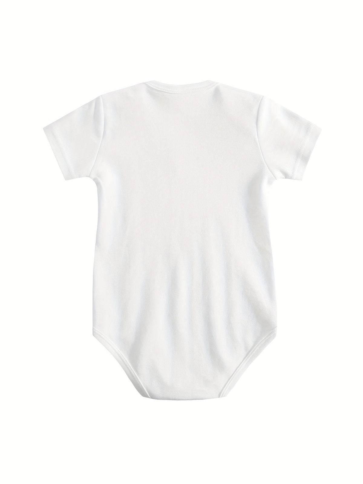 Baby Lil Nugget Bodysuit in White Cotton with Red Script and Short Sleeves for Simple Everyday Outfits