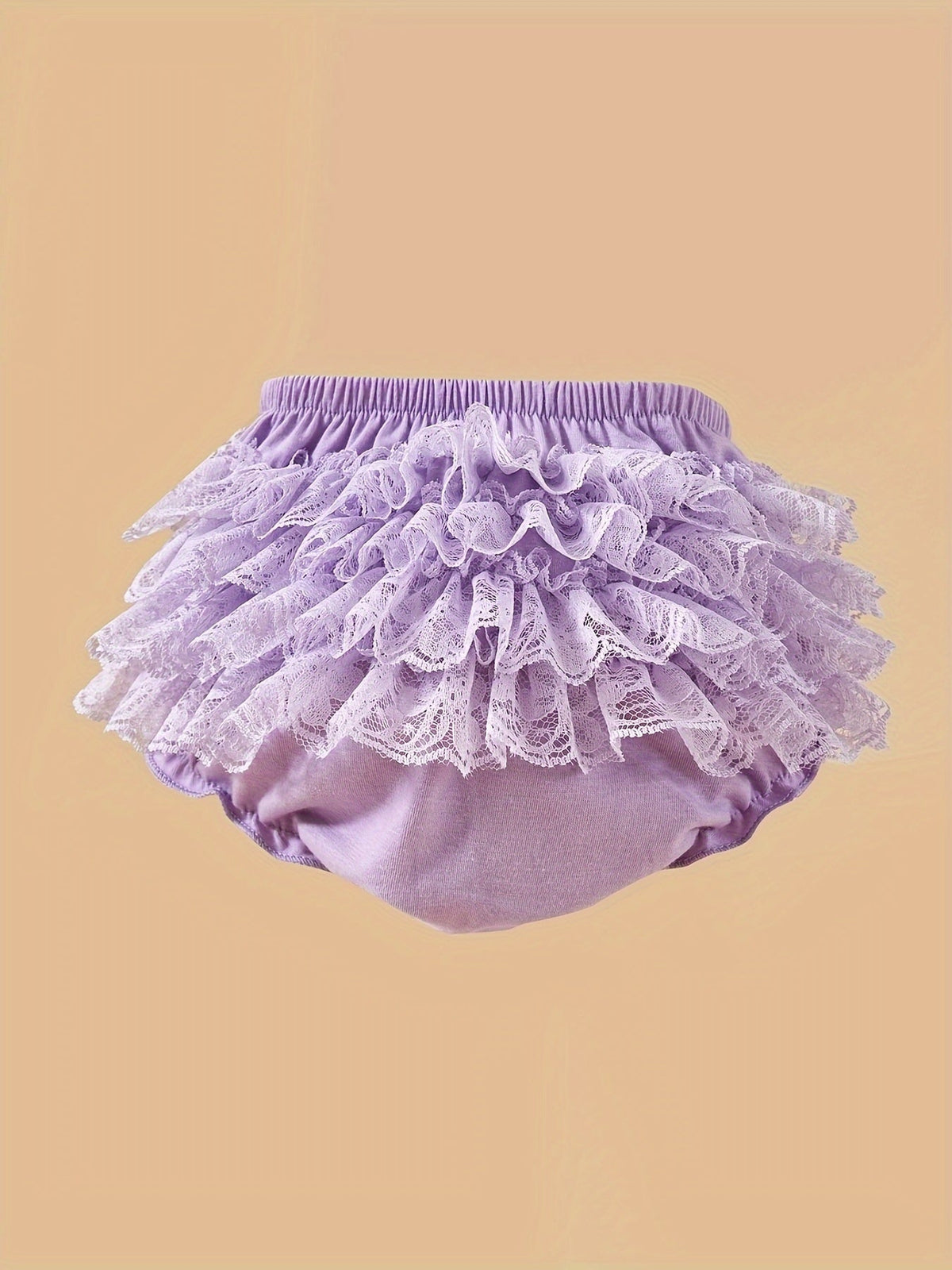 Baby Girl Lace Ruffle Bloomers Five Pack in Mixed Colors with Elastic Openings for Photo Outfits and Layering
