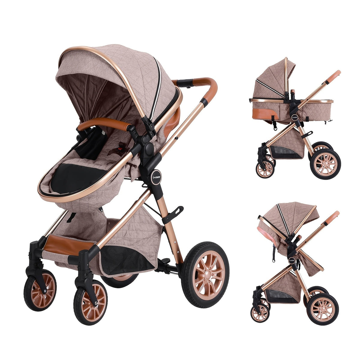 Baby Stroller - Foldable Reversible Adjustable
