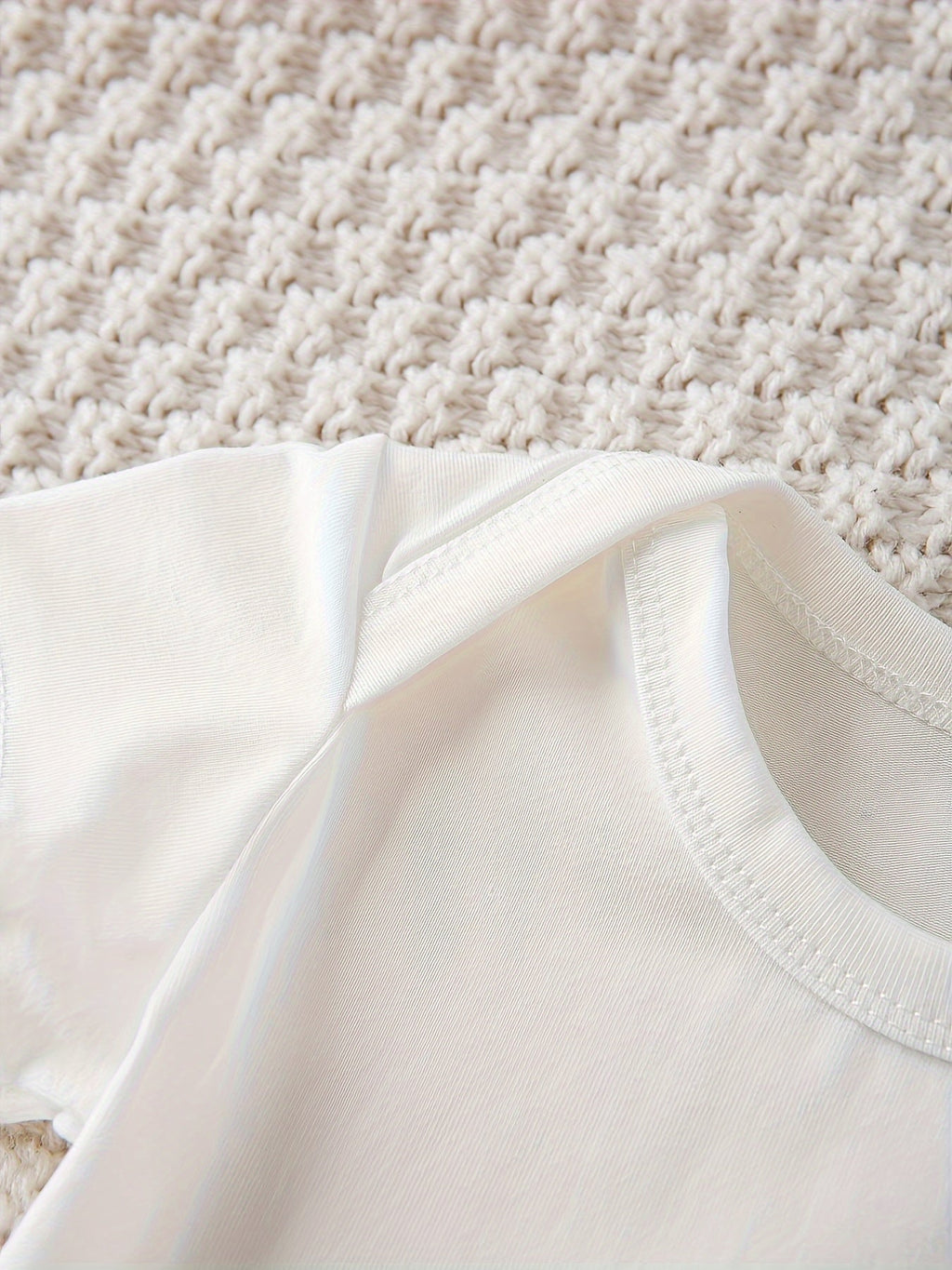Baby Party My Crib 2AM Bodysuit in White with Short Sleeves and Crotch Snaps for a Playful Everyday Outfit