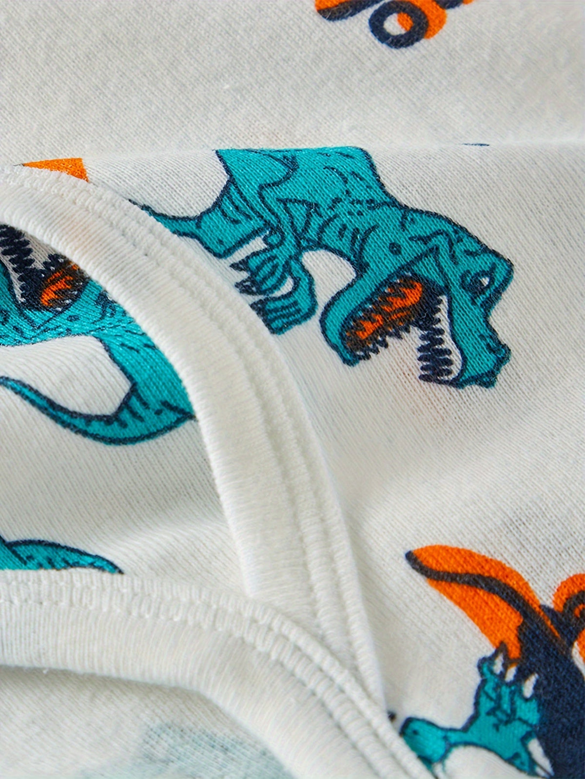 Boys' Dinosaur Briefs 6-Pack with a Front Opening and Colorful Cartoon Prints for Everyday Underwear
