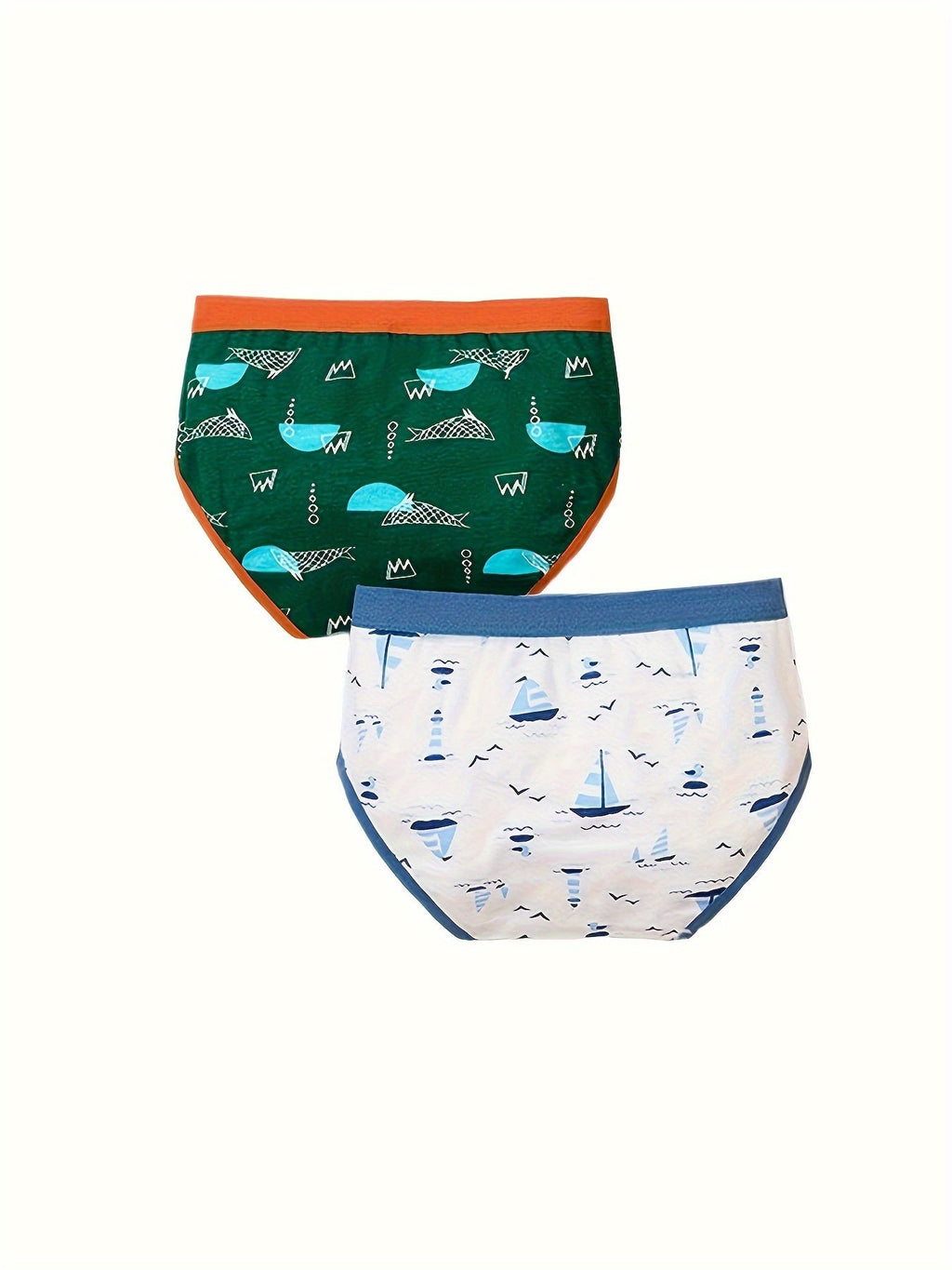 Boys' Animal Print Briefs Eight Pack with Crocodiles and Sea Themed Designs for Daily Underwear Changes