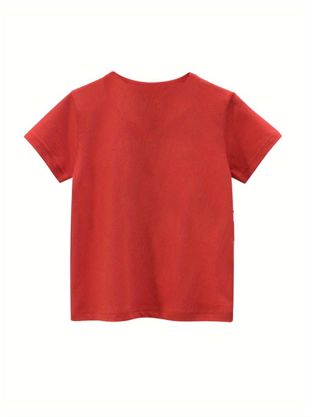 Boys' Built Different Cotton T-Shirt with Colorful Block Lettering and Short Sleeves for Summer