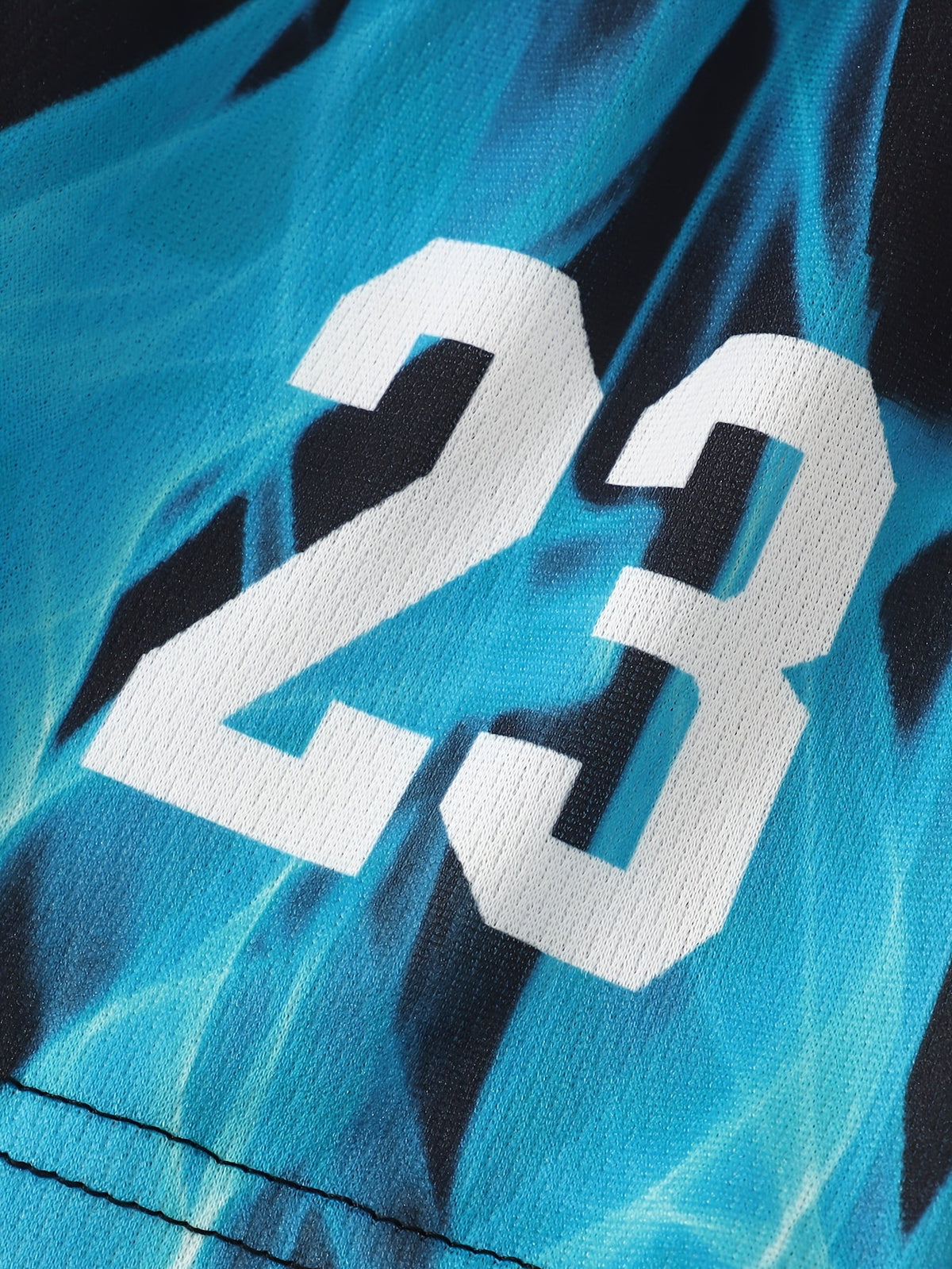 Boys' Flame Print Outfit Set with Three Number 23 Tank Tops and Matching Shorts for Summer Casual Wear