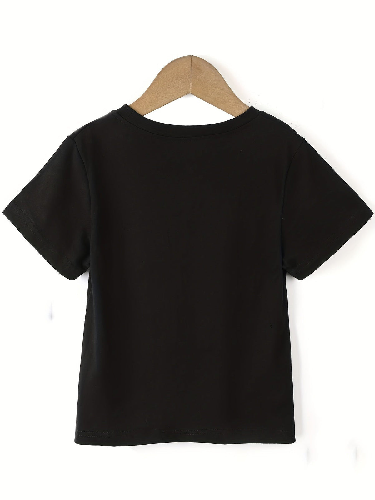 Boys' Chicks Dig My Curls Cotton T-Shirt in Black with Bold White Lettering for Everyday Casual Wear