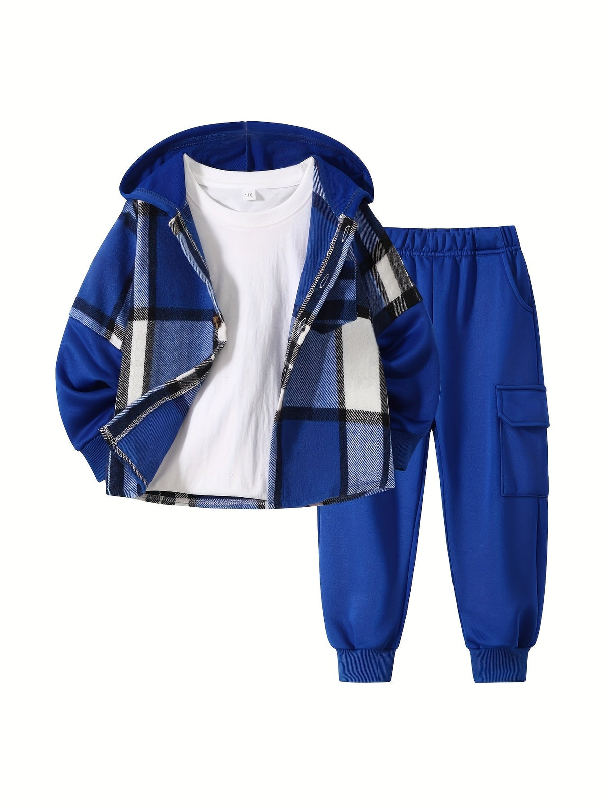 Boys' Plaid Outfit Set - Long Sleeve Winter