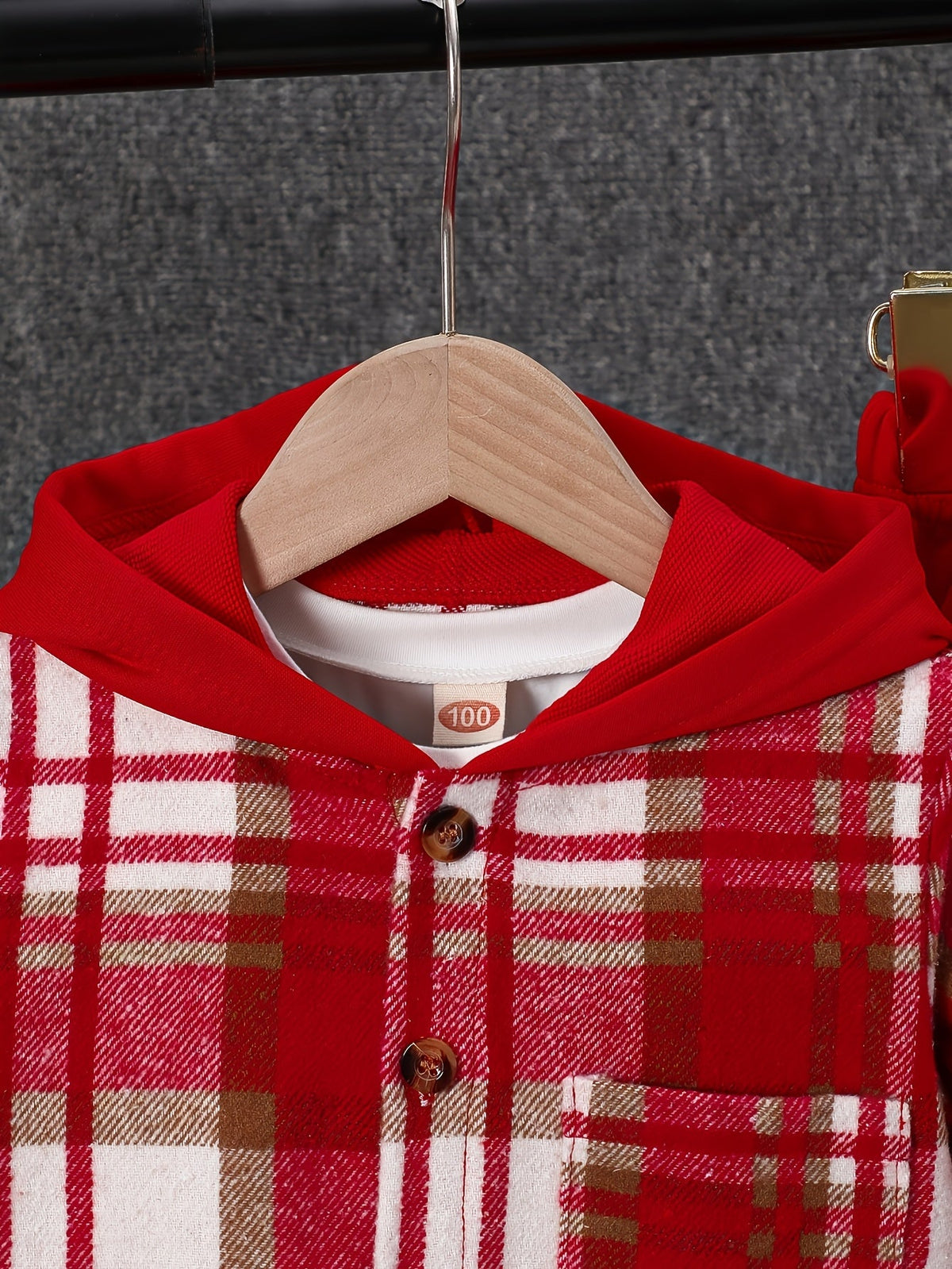 Boys' Plaid Outfit Set - Long Sleeve Winter