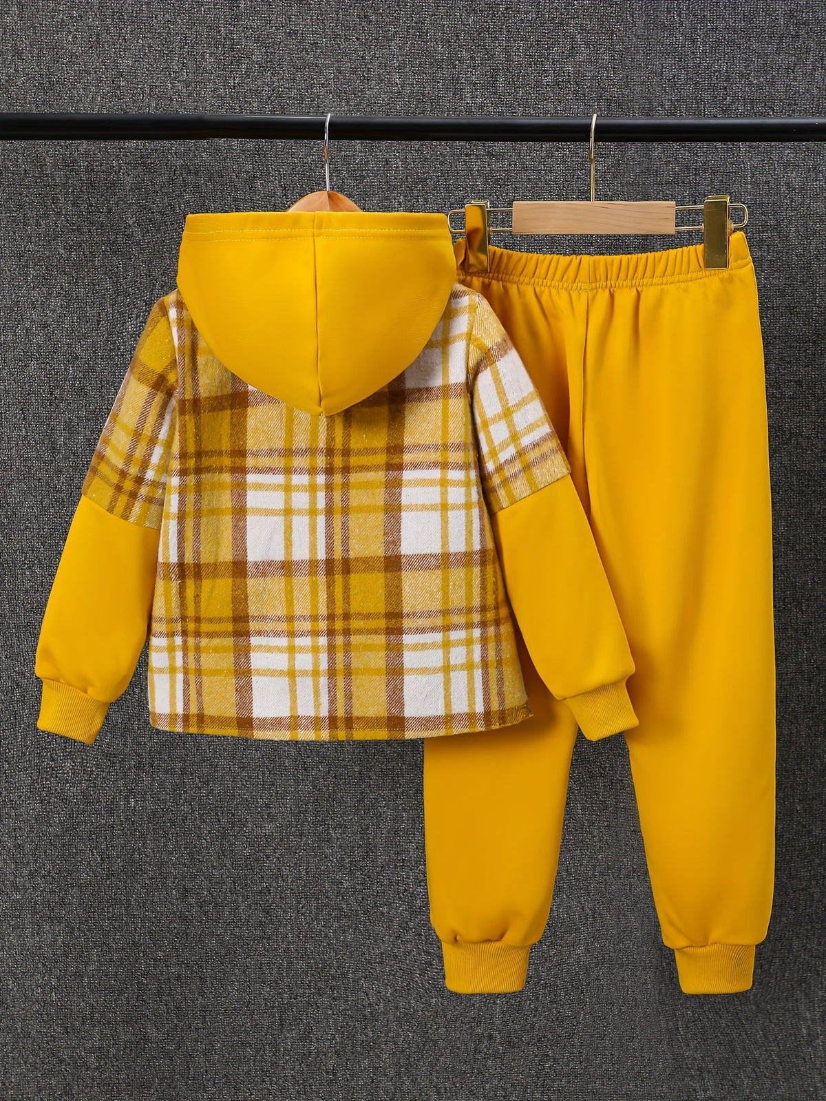 Boys' Plaid Outfit Set - Long Sleeve Winter