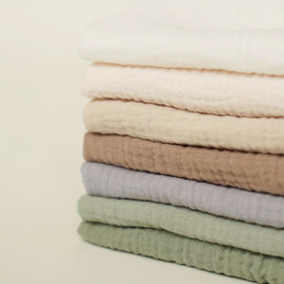 Muslin Baby Washcloths in a Seven Pack of 11 Inch Squares for Bathing, Face Wiping and Daily Care