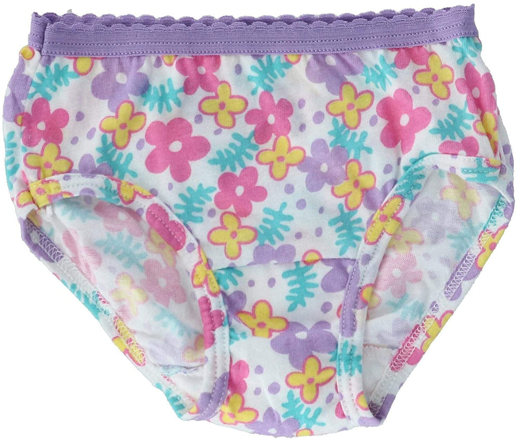 Toddler Girls' Cotton Briefs 10-Pack in Assorted Prints and Colors with Soft Waistbands for Daily Changes
