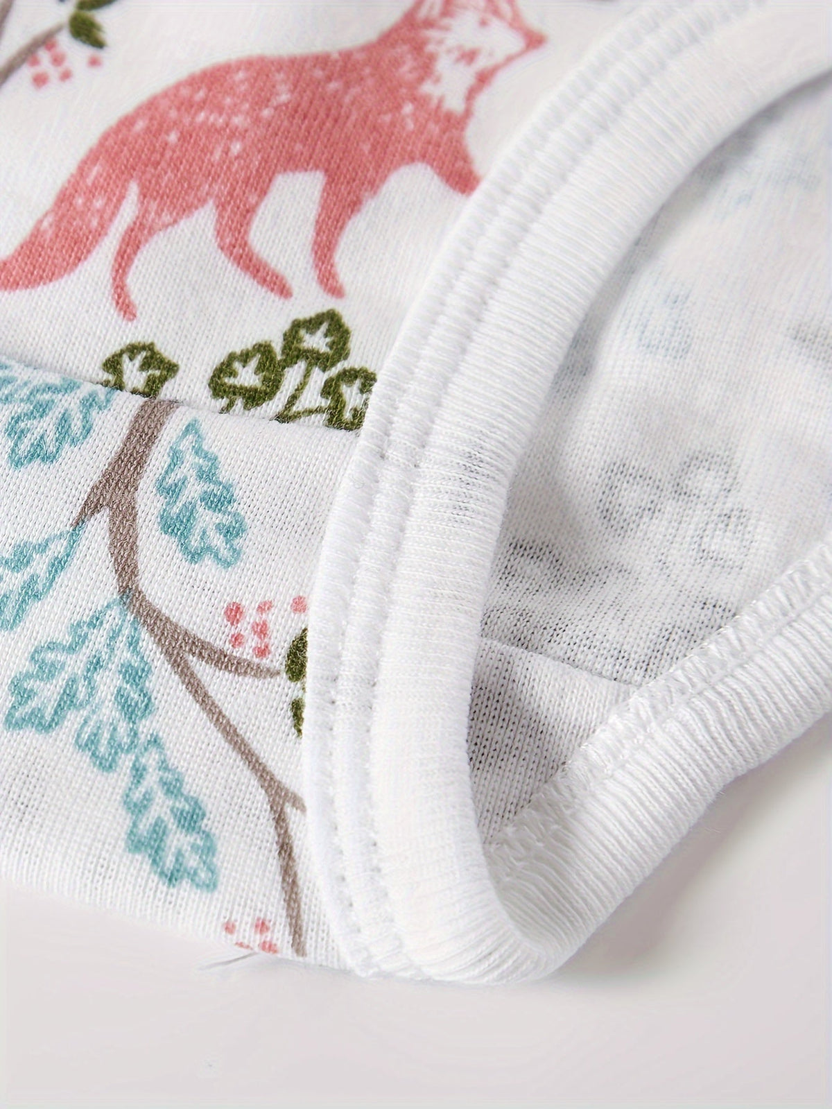 Girls' Briefs Twelve-Pack with Dolphin and Fox Prints in Mixed Colors for Everyday Underwear Changes