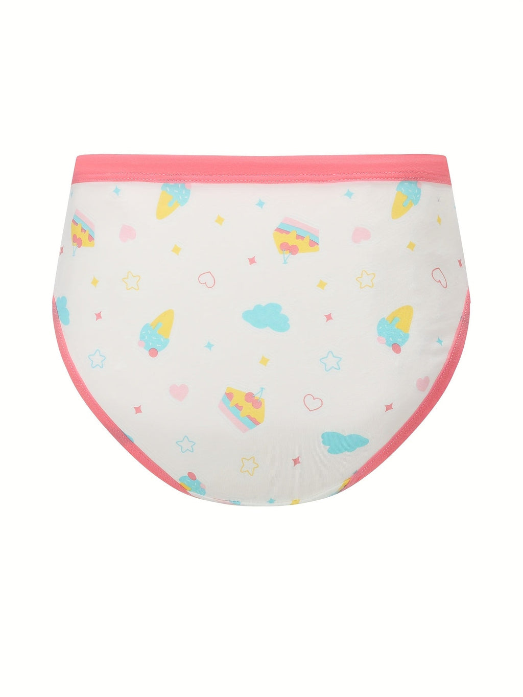 Girls' Eight-Pack Cartoon Briefs with Pink and Purple Trim in a Mixed Assortment for Everyday Changes