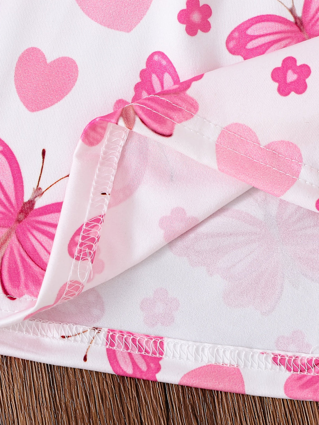 Girls' Three-Pack Sleeveless Dresses with Pink Butterfly and Heart Prints for Everyday Summer Outfits