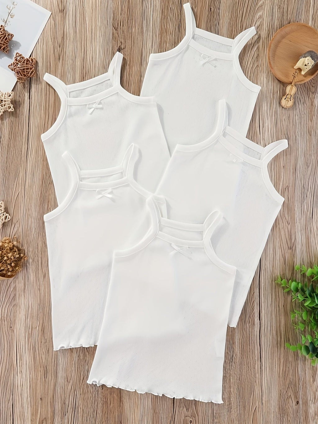 Girls' Camisole Undershirts - 3-Pack White Basics