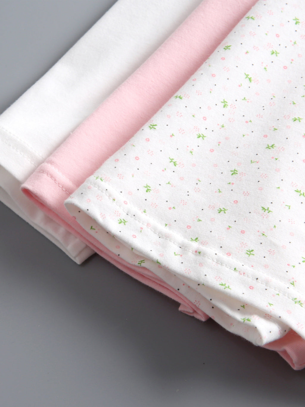 Girls Cotton Blend Camisoles Three-Pack with Lace Trim and Bow Details for Everyday Clothing Layers