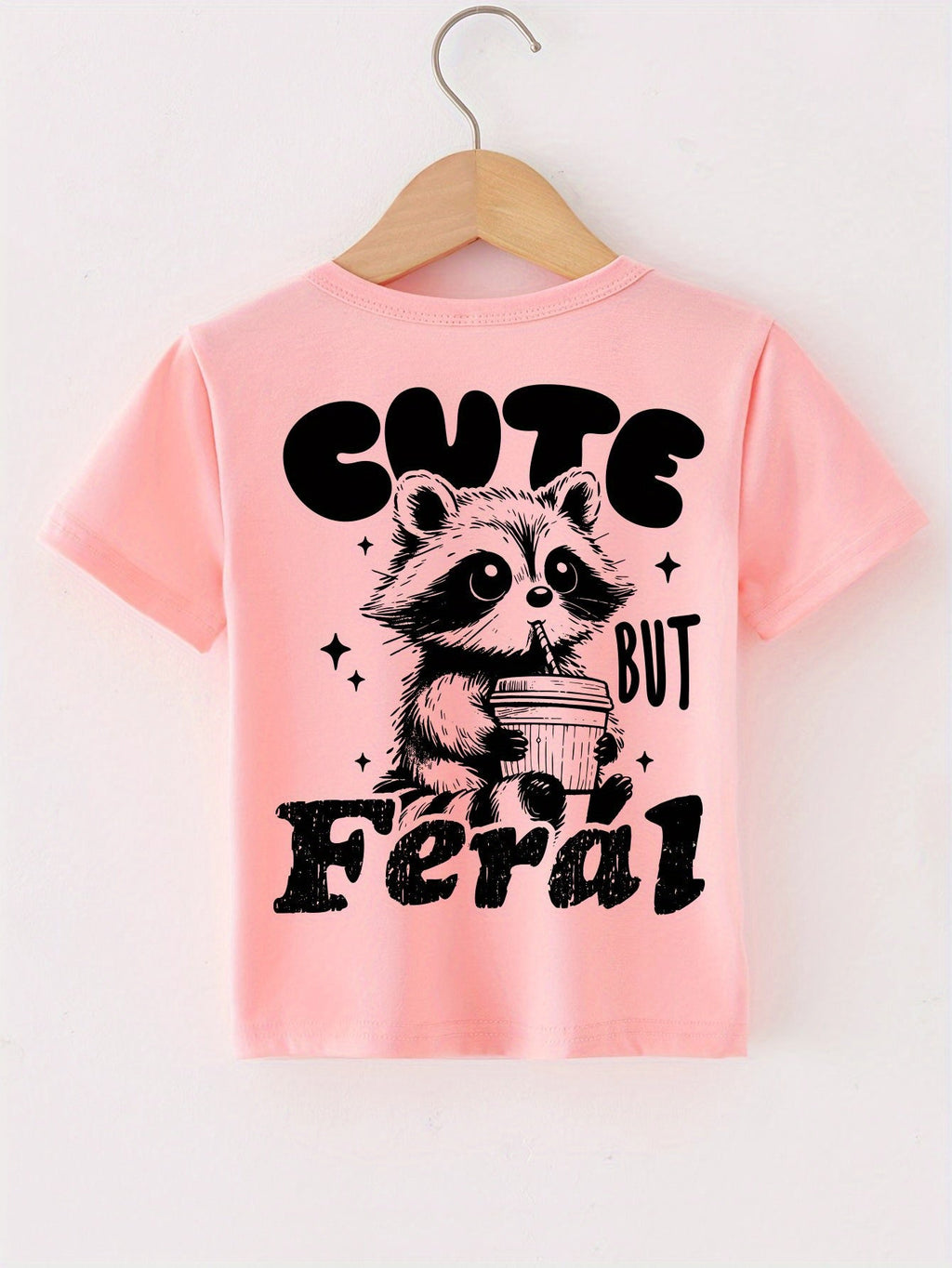 Girls' Graphic T-Shirts Three-Pack with Cartoon and Faith Slogans for Short-Sleeve Summer Outfits
