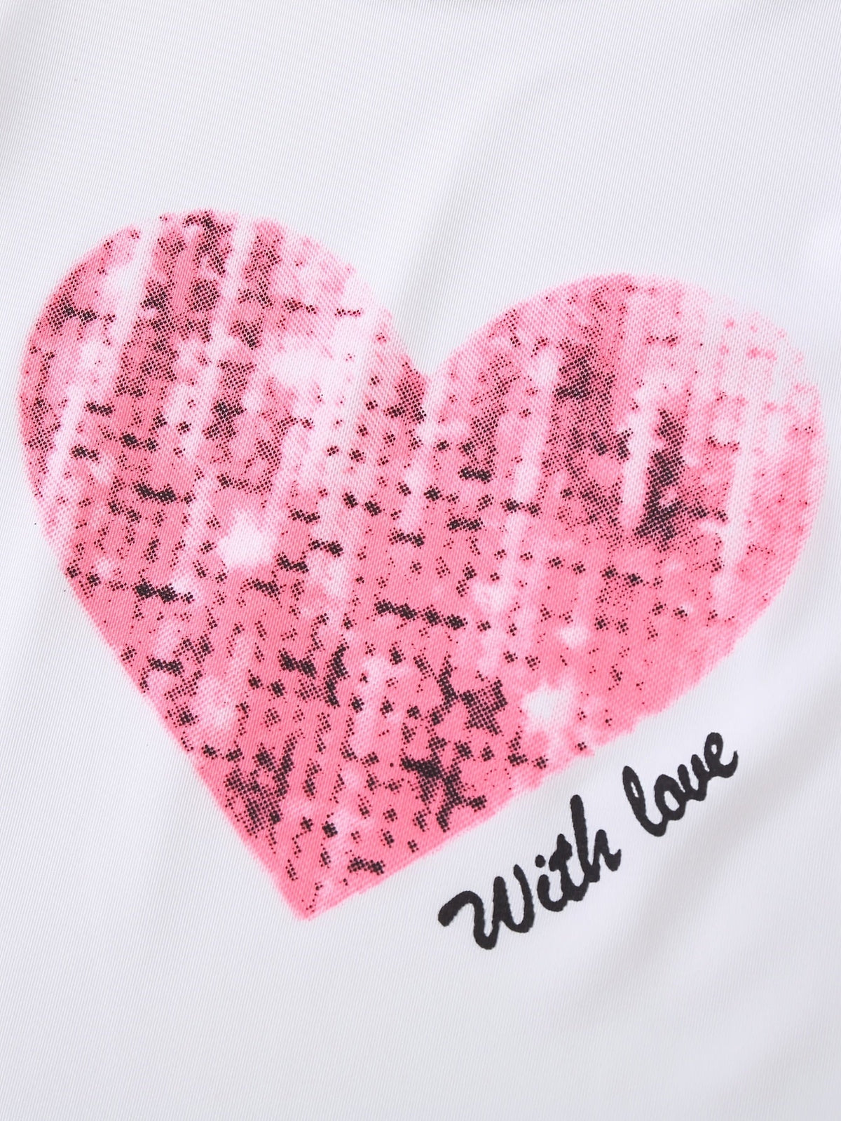 Girls' Heart Print Outfit Set of Three T-Shirts and Three Cargo Joggers for Coordinated Casual Wear
