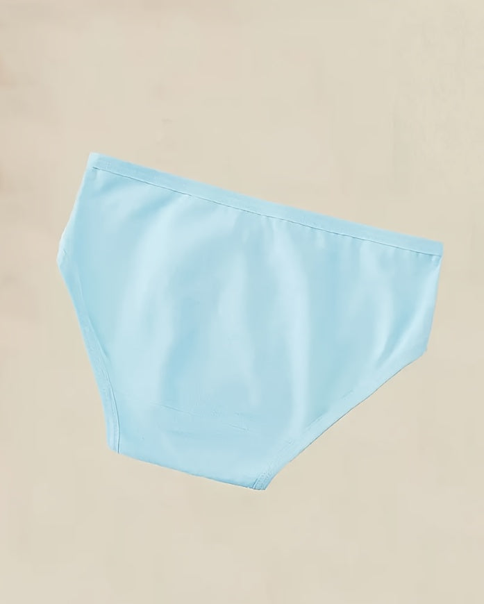 Girls' Cartoon Briefs 8-Pack in Random Pastel Colors with Elastic Waists for Everyday Underwear Changes