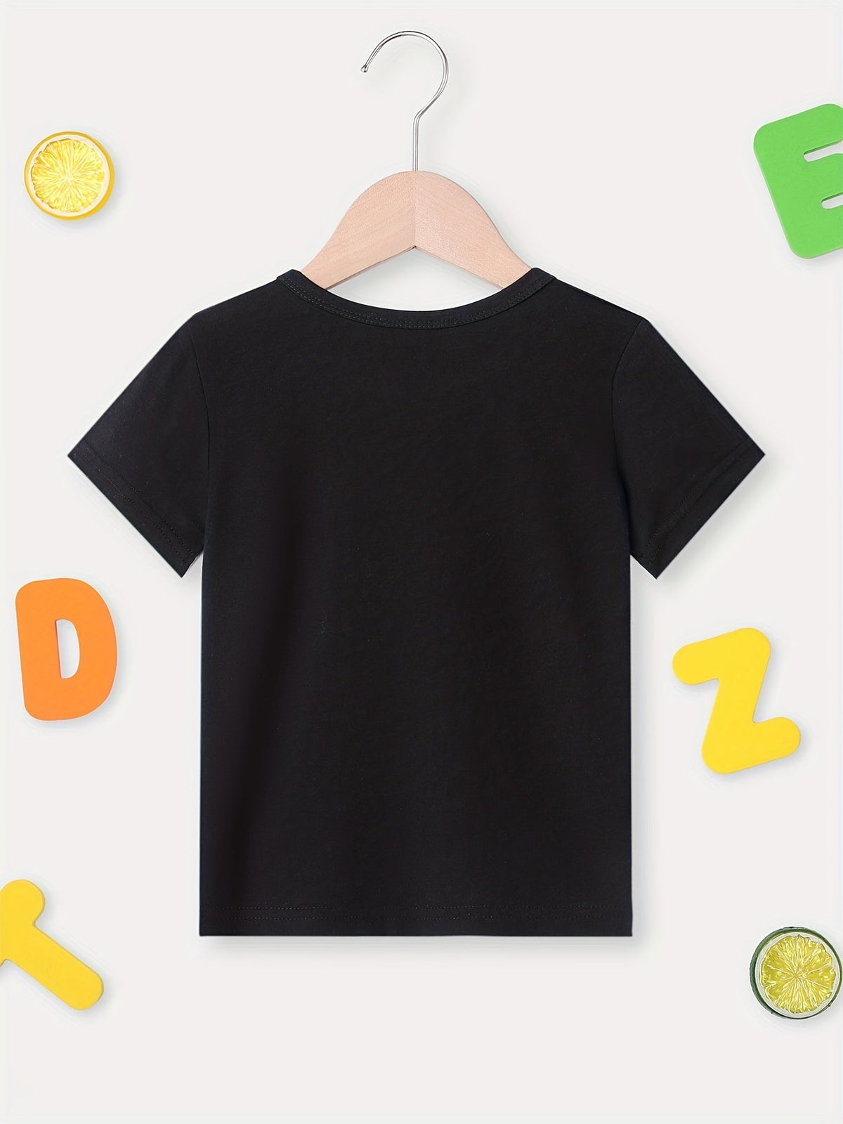 Girls' Threenager Floral Graphic T-Shirt in Black with Pink Lettering for Playful Everyday Outfits
