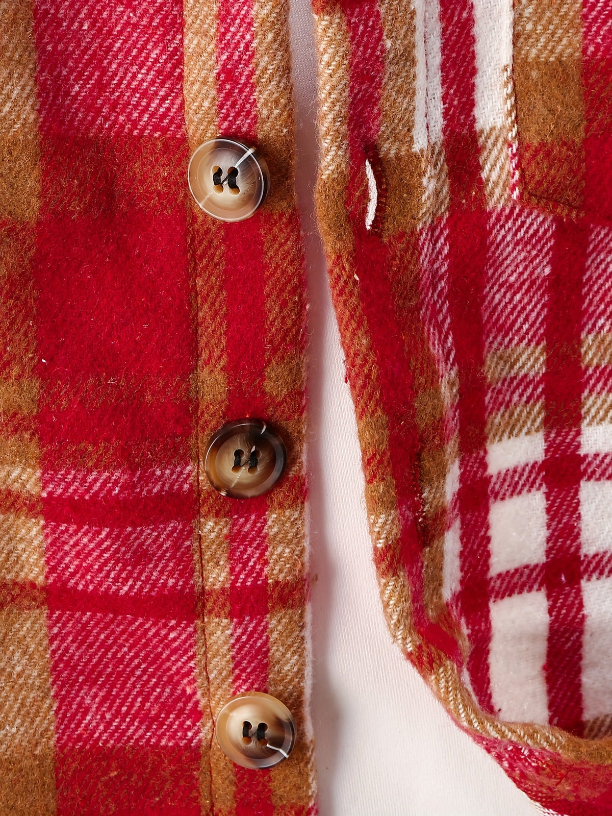 Girls' Plaid Outfit Set with a Hooded Button-Front Shirt and Matching Jogger Pants for Fall Casual Wear