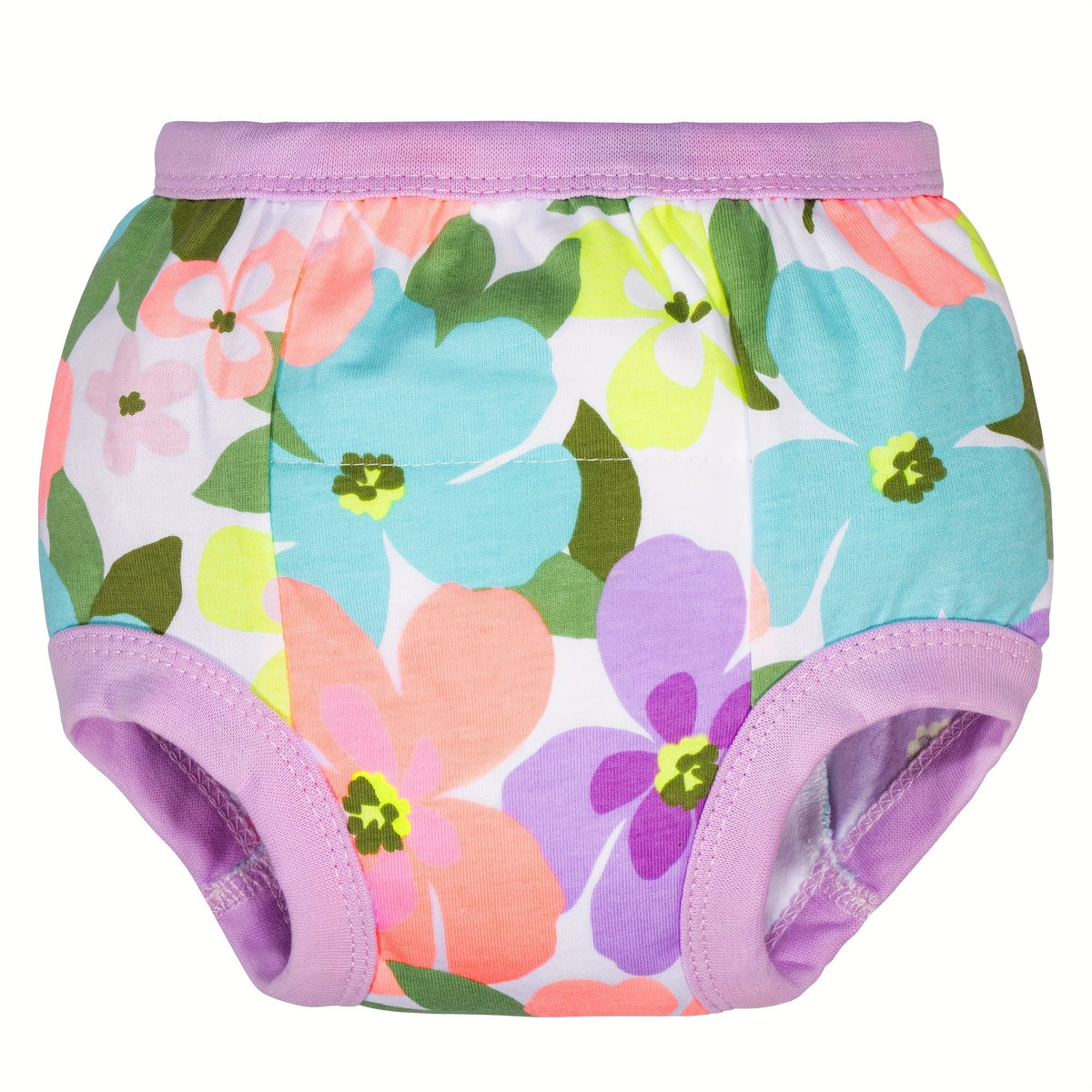 Girls' Ten-Pack Floral Potty Training Pants with Cotton Outer and Lining Layers for Daytime Changes