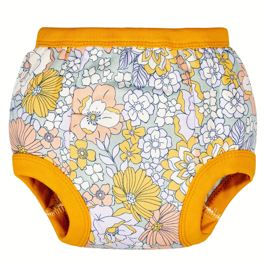 Girls' Ten-Pack Floral Potty Training Pants with Cotton Outer and Lining Layers for Daytime Changes
