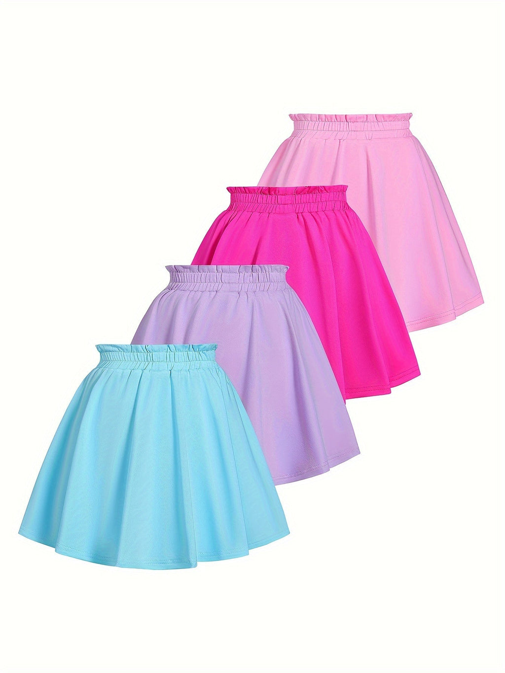 Girls' Quick-Dry Shorts - 4-Pack