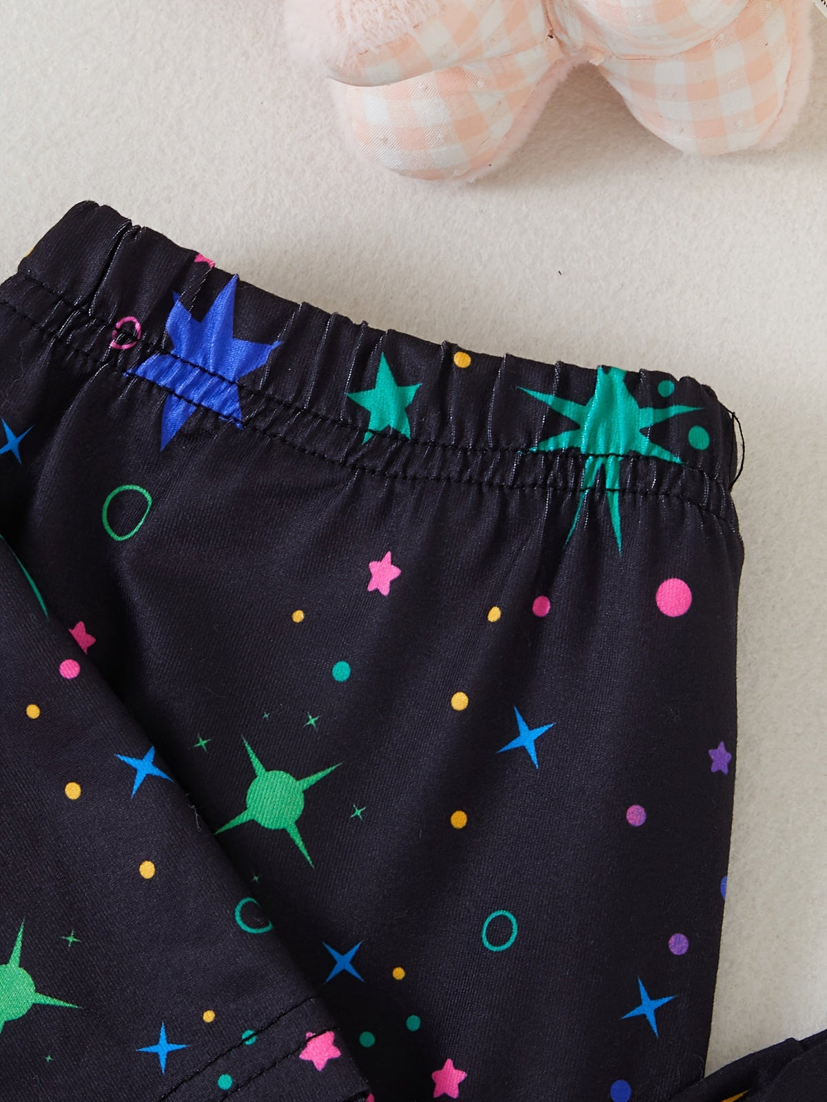 Girls' Unicorn Pants Set with Star Print and Short Sleeve T-Shirt for Colorful Everyday Outfits