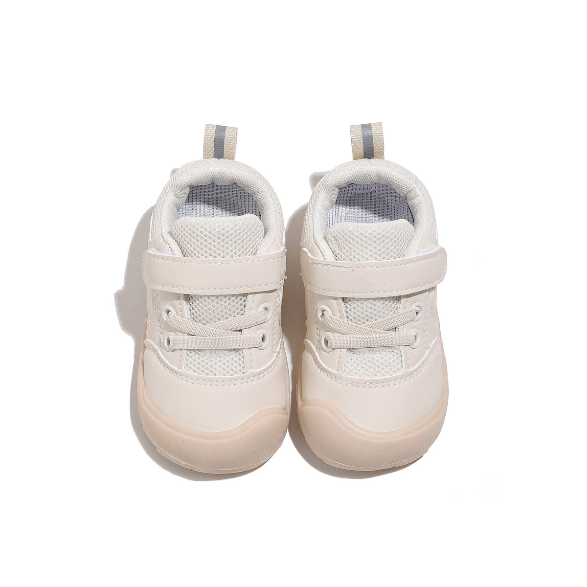 Toddler Sneakers for Girls with Hook-and-Loop Straps and Short Lace Details in Pink or Sky Blue