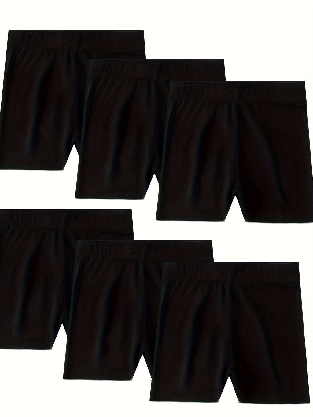 Girls' Six-Pack Modal Bike Shorts in Black or Mixed Colors with Elastic Waists for Dance and Layering