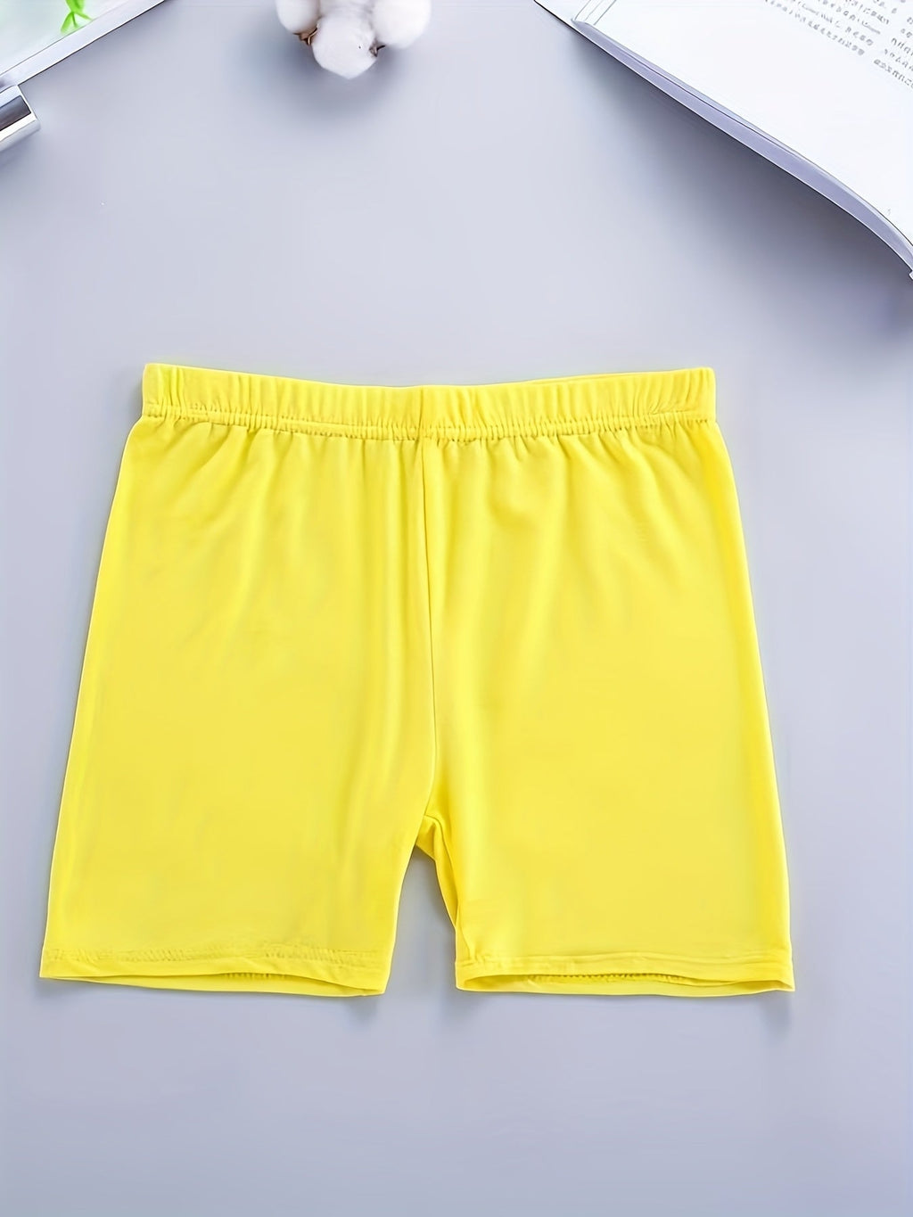 Girls' Bike Shorts in an 8-Pack of Random Mixed Colors with a Stretch Modal Knit and Elastic Waist