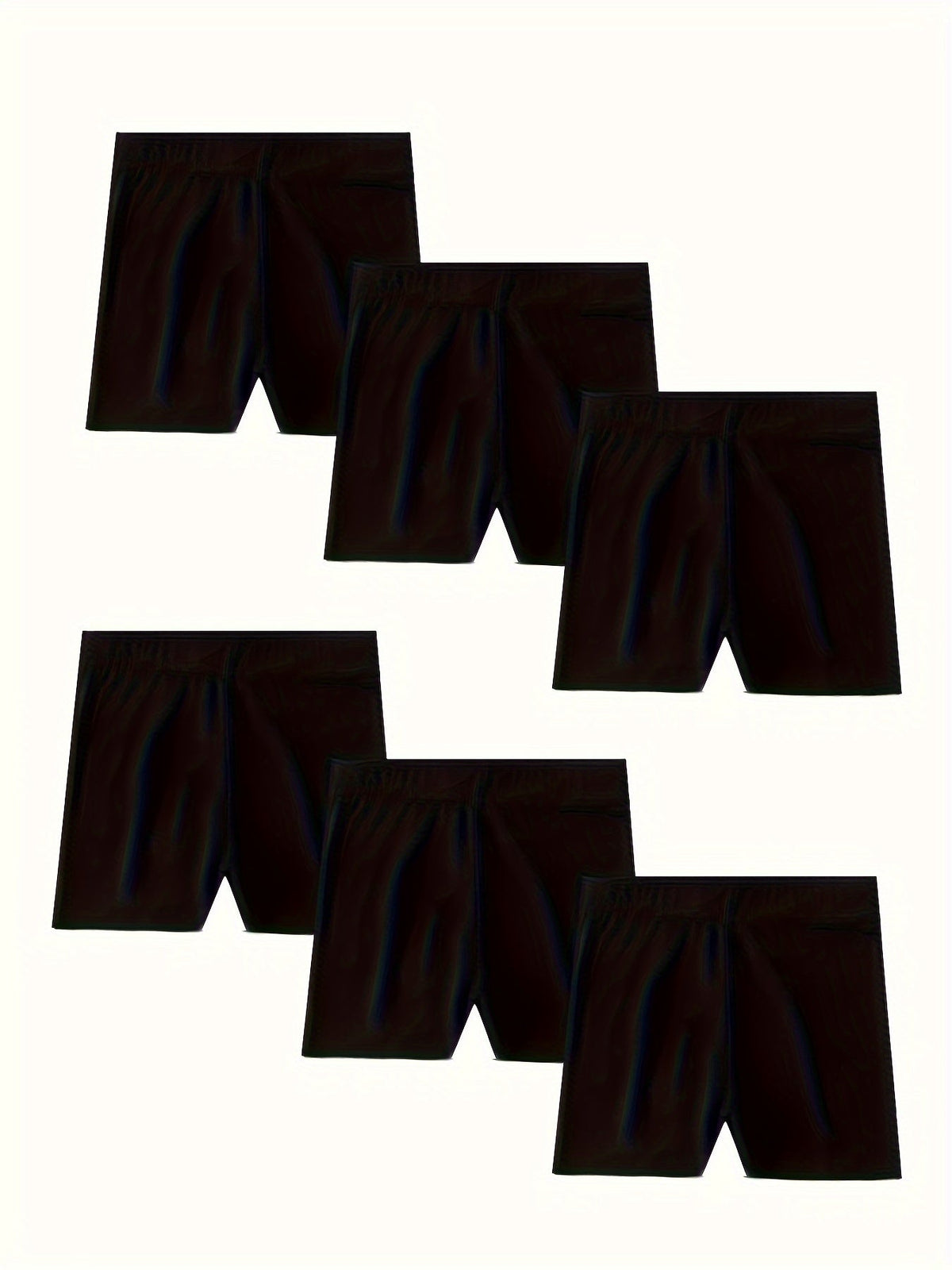 Girls' Bike Shorts 6-Pack with an Elastic Waist in Black or Mixed Colors for Everyday Under-Dress Layering
