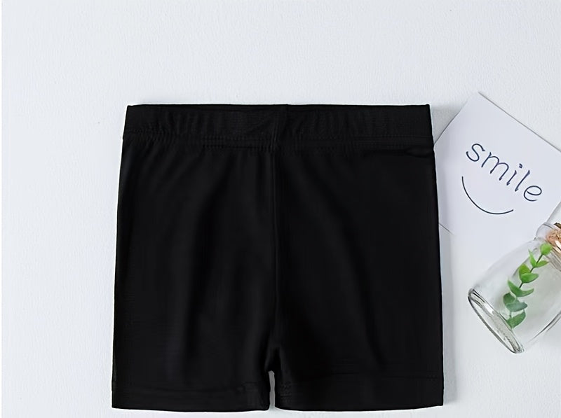 Girls' Modal Biker Shorts Six Pack with Solid Colors and Elastic Waistbands for Under Dress Layering