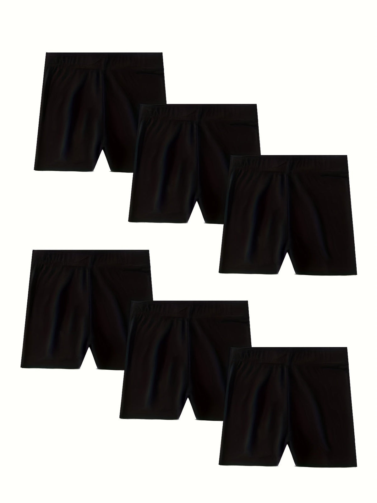 Girls' Modal Biker Shorts Six Pack with Solid Colors and Elastic Waistbands for Under Dress Layering
