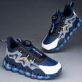 Blue Dial Closure Sneakers for Kids with Lightning Side Details and Sculpted Translucent Sole Edges