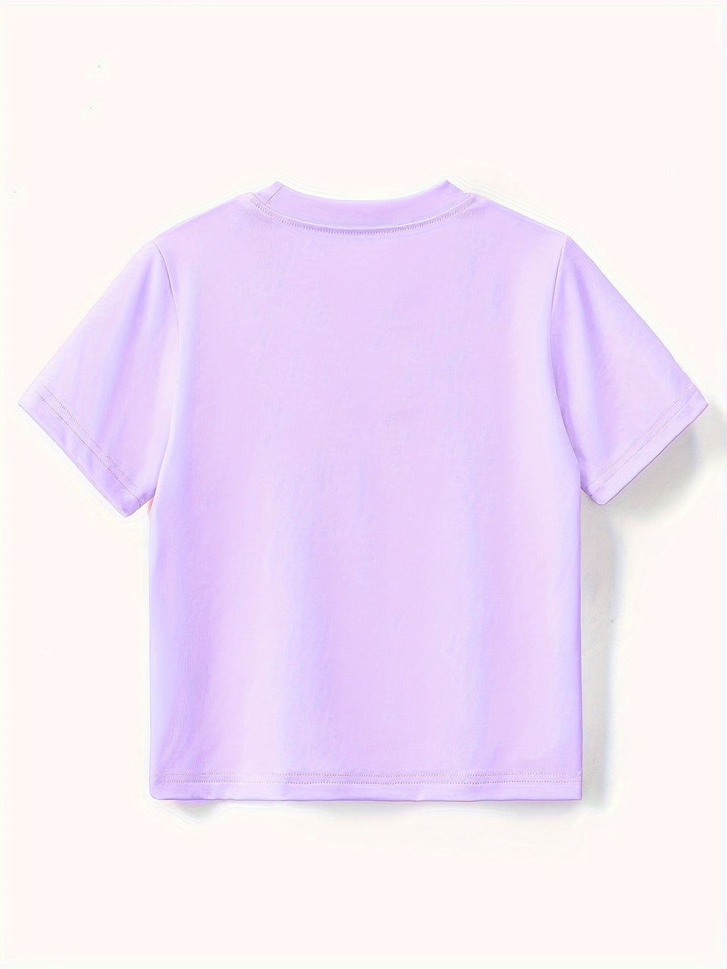Girls' Cotton Graphic T-Shirt with My Mom Always Wonders Lettering and Short Sleeves for Everyday Play